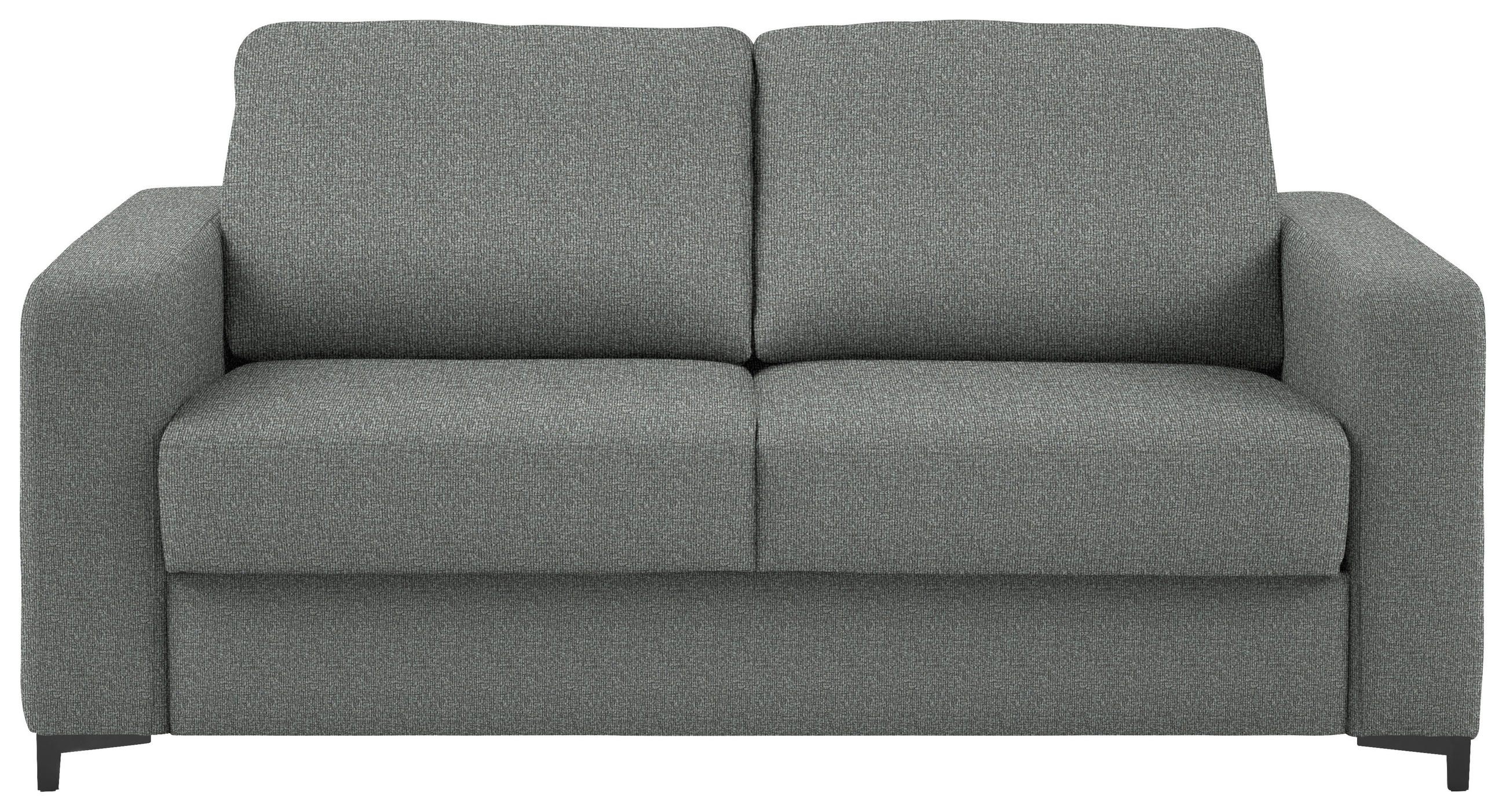 SCHLAFSOFA Webstoff Grau Fussart wählbar, Stoffauswahl, Schlafen auf Sitzhöhe, Armteil rechts, Armteil links, Rückenfutter  - Schwarz/Grau, Konventionell, Textil/Metall (196/87/103cm) - Dieter Knoll