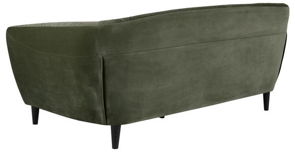 CHESTERFIELD-SOFA in Samt Grün  - Schwarz/Grün, Trend, Holz/Textil (191/78/84cm) - Ambia Home