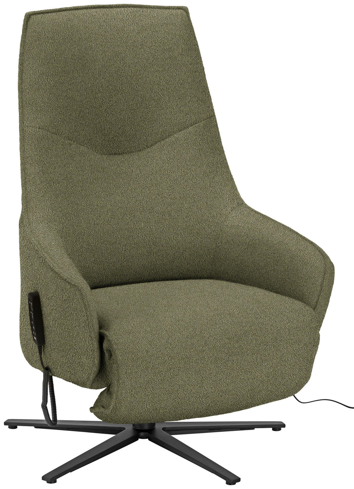 RELAXSESSEL in Textil Olivgrün  - Anthrazit/Olivgrün, Design, Textil/Metall (70/112/85cm) - Himolla Komfortklass