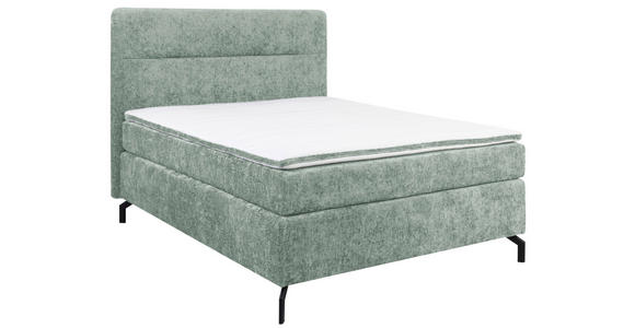 BOXSPRINGBETT 140/200 cm  in Jadegrün  - Jadegrün/Schwarz, Design, Textil/Metall (140/200cm) - Esposa