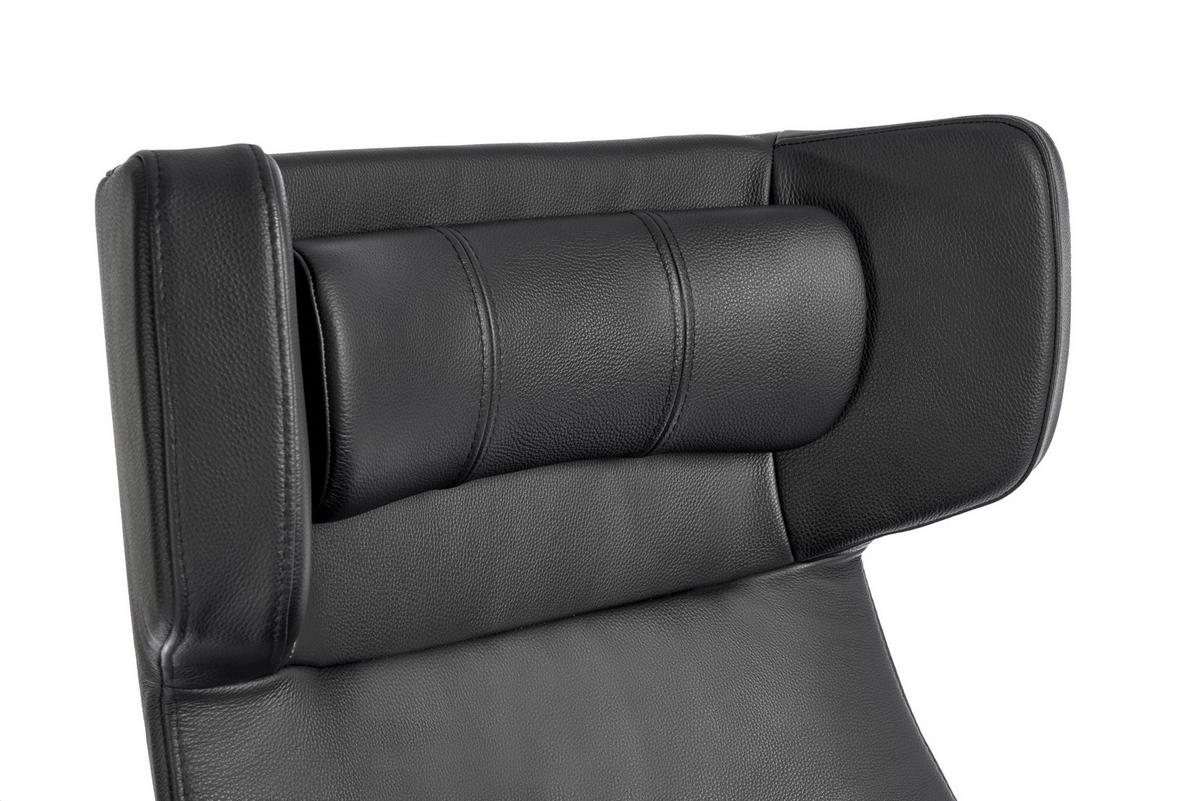 RELAXSESSEL in Leder Schwarz  - Schwarz, Design, Leder/Metall (73/110/83cm) - Conform
