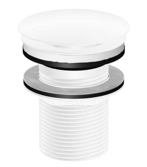 ABLAUFVENTIL 100 1693 W  - Weiß, MODERN, Metall (6,6/8,3cm)