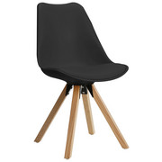 ŽIDLE - šedá/barvy dubu, Design, kov/dřevo (48/82/56cm) - CARRYHOME