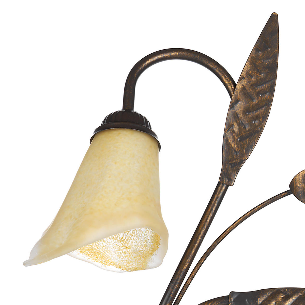 WANDLEUCHTE 35/47/25 cm   - Bronzefarben, KONVENTIONELL, Glas/Metall (35/47/25cm)
