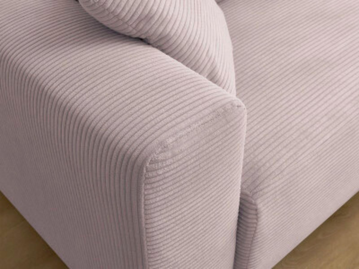 ECKSOFA Ottomane rechts  ATILLA Lila Cord  - Lila/Schwarz, MODERN, Kunststoff/Textil (244/149cm)