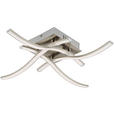 LED-DECKENLEUCHTE 47,5/47,5/9,5 cm  - Nickelfarben, KONVENTIONELL, Kunststoff/Metall (47,5/47,5/9,5cm) - Novel