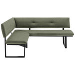 ECKBANK 140/180 cm  in Grün, Schwarz  - Schwarz/Grün, MODERN, Textil/Metall (140/180cm) - Cantus