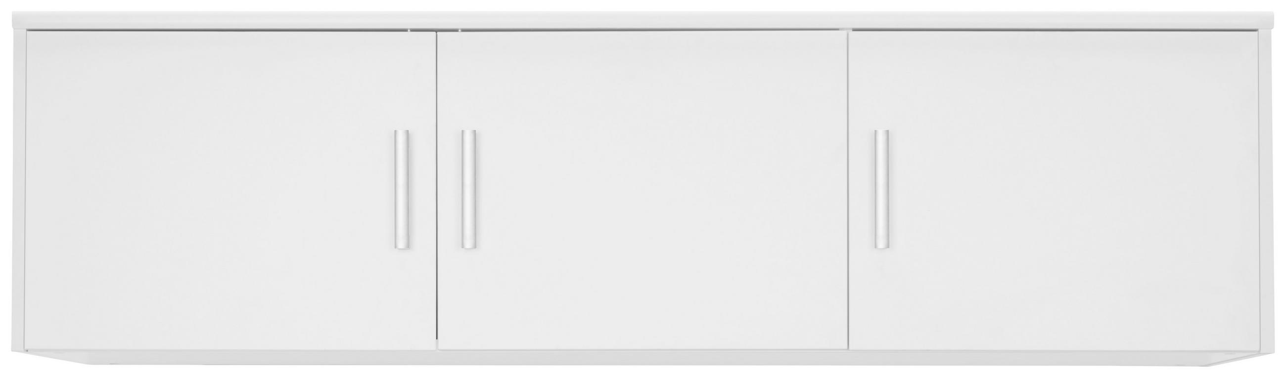 AUFSATZSCHRANK Weiß - Silberfarben/Weiß, Basics, Kunststoff (157/43/54cm) - Xora