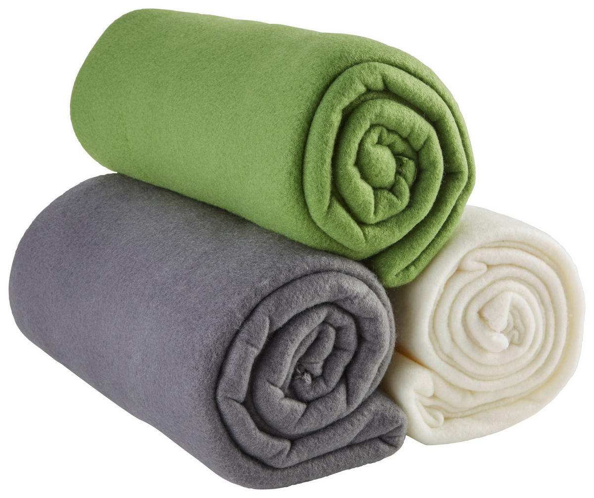 FLEECOVÁ DEKA, polyester, 125/150 cm - bílá, Basics, textil (125/150cm) - Boxxx
