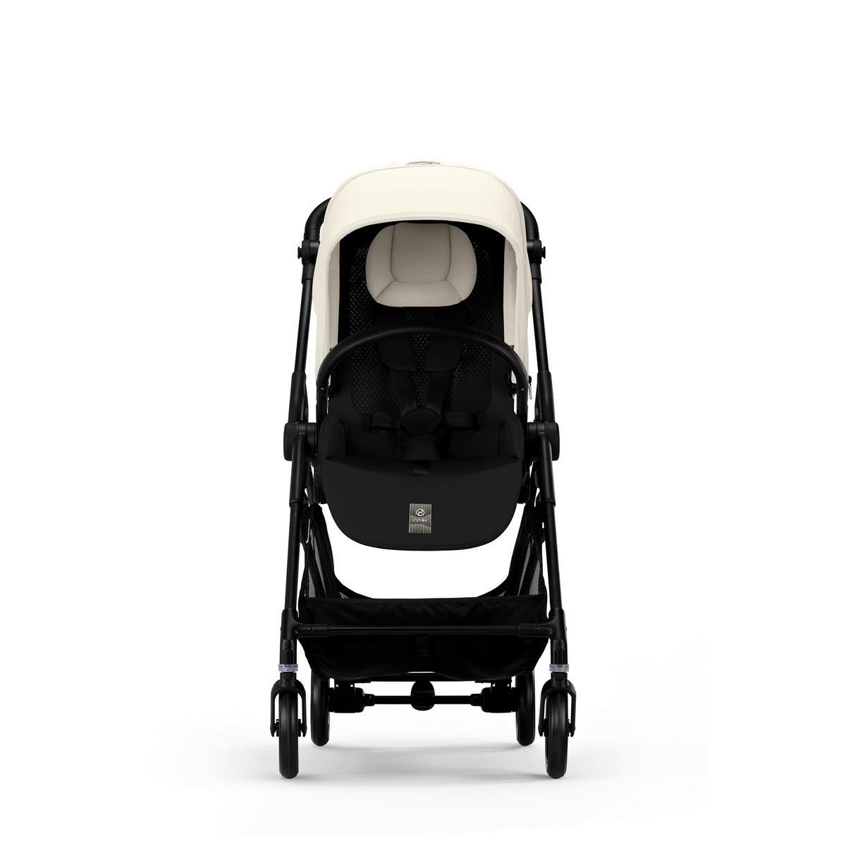KINDERWAGEN  Melio Carbon  Canvas White  - Schwarz/Weiß, Basics, Textil/Metall (82-91/49/96,5-107cm) - cybex GOLD