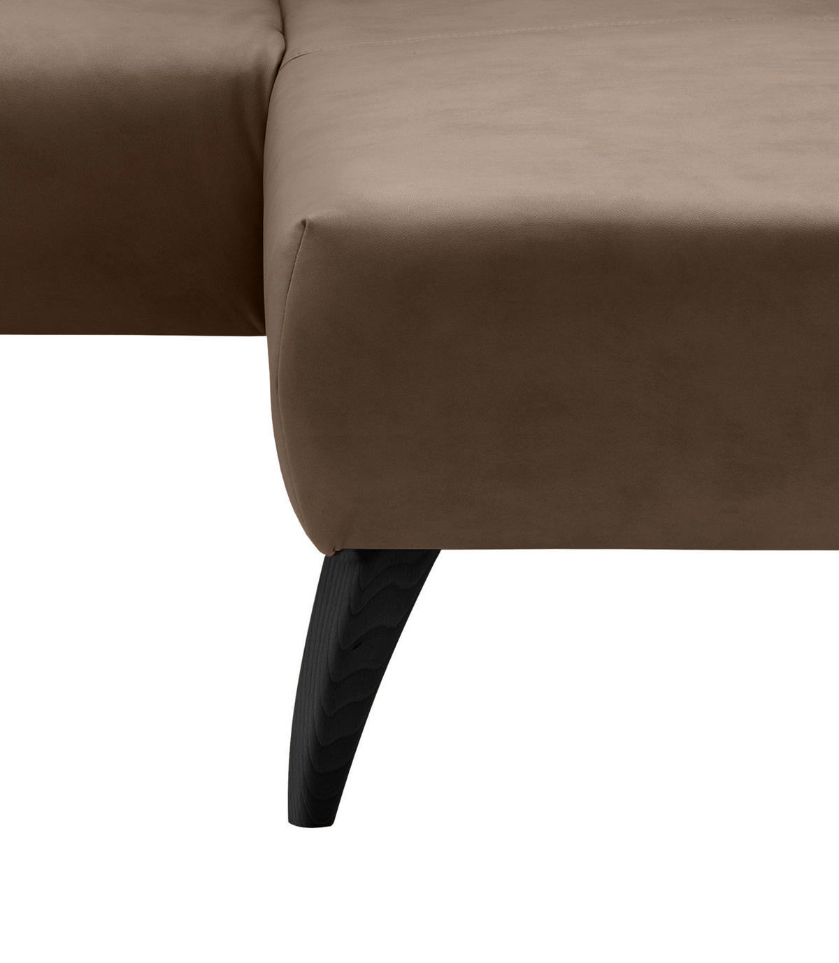 ECKSOFA in Lederlook Braun  - Schwarz/Braun, Modern, Holz/Textil (264/160cm) - Livetastic