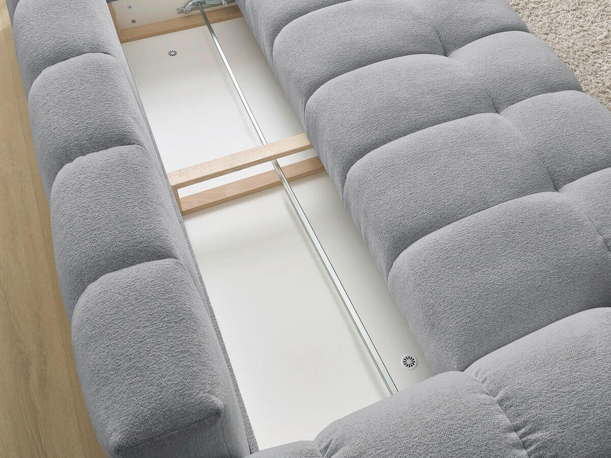 SCHLAFSOFA Flachgewebe Dunkelgrau  - Dunkelgrau/Schwarz, MODERN, Kunststoff/Textil (278/115/90cm) - Livetastic