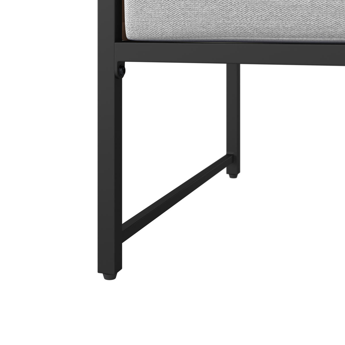 LOUNGESOFA  - Schwarz/Naturfarben, MODERN, Holz/Textil (185/67,5/63,5cm) - Ambia Garden