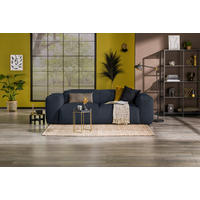 3-SITZER-SOFA HANNAH Cord Blau  - Blau/Schwarz, Design, Kunststoff/Textil (247/75/104cm) - MID.YOU