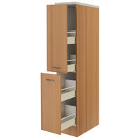 APOTHEKERSCHRANK 30/160,6/60 cm  in Buchefarben  - Edelstahlfarben/Buchefarben, KONVENTIONELL, Holzwerkstoff/Kunststoff (30/160,6/60cm) - FlexWell