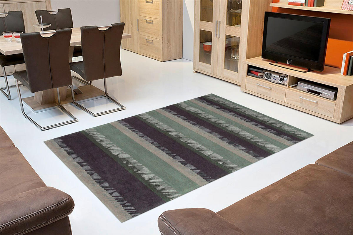 FLACHWEBETEPPICH  Wohnzimmer 170/240 cm Grün, Multicolor rechteckig  - Multicolor/Grün, Basics, Textil (170/240cm) - Kayoom