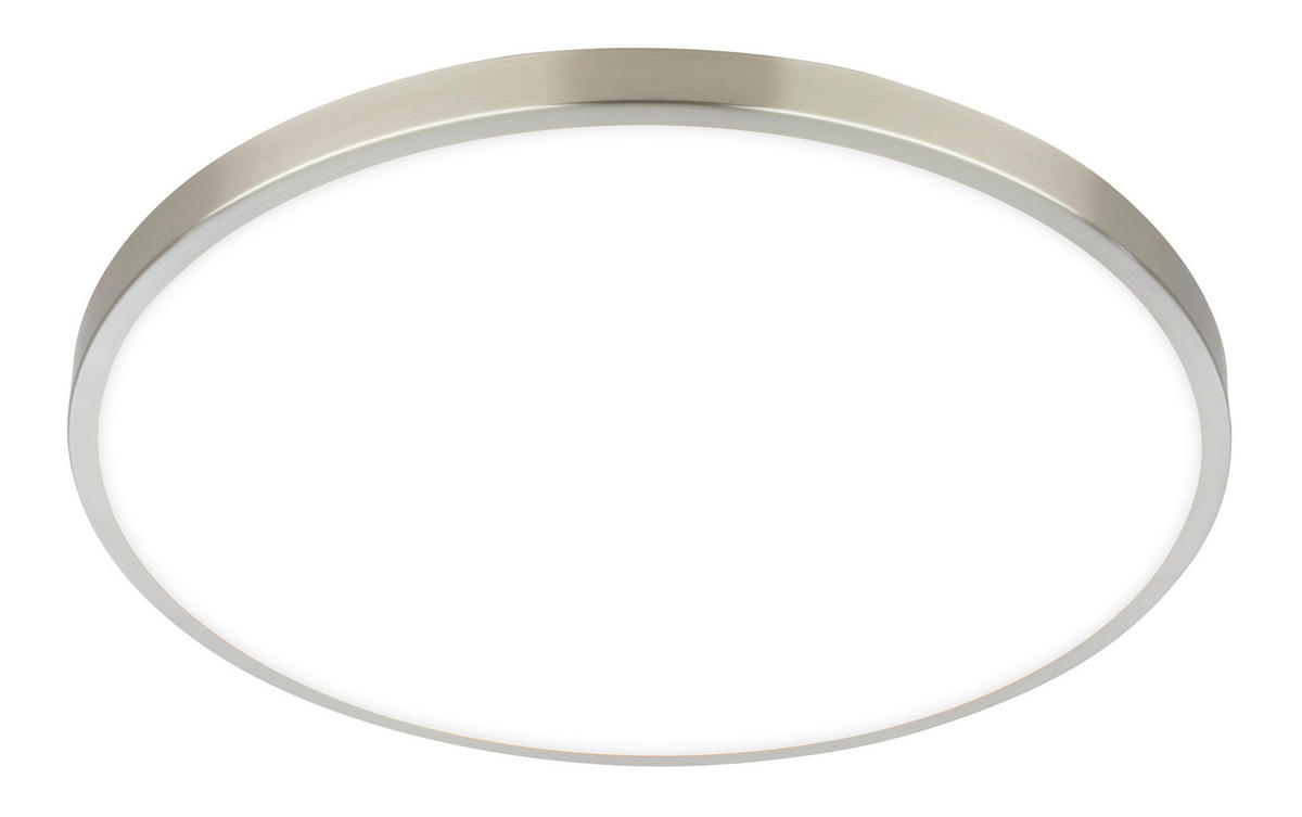 LED-DECKENLEUCHTE Kaida 33/6 cm   - Nickelfarben, Basics, Kunststoff/Metall (33/6cm)