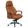 CHEFSESSEL  in Hellbraun  - Hellbraun/Alufarben, MODERN, Leder/Kunststoff (67/140/67cm) - MID.YOU