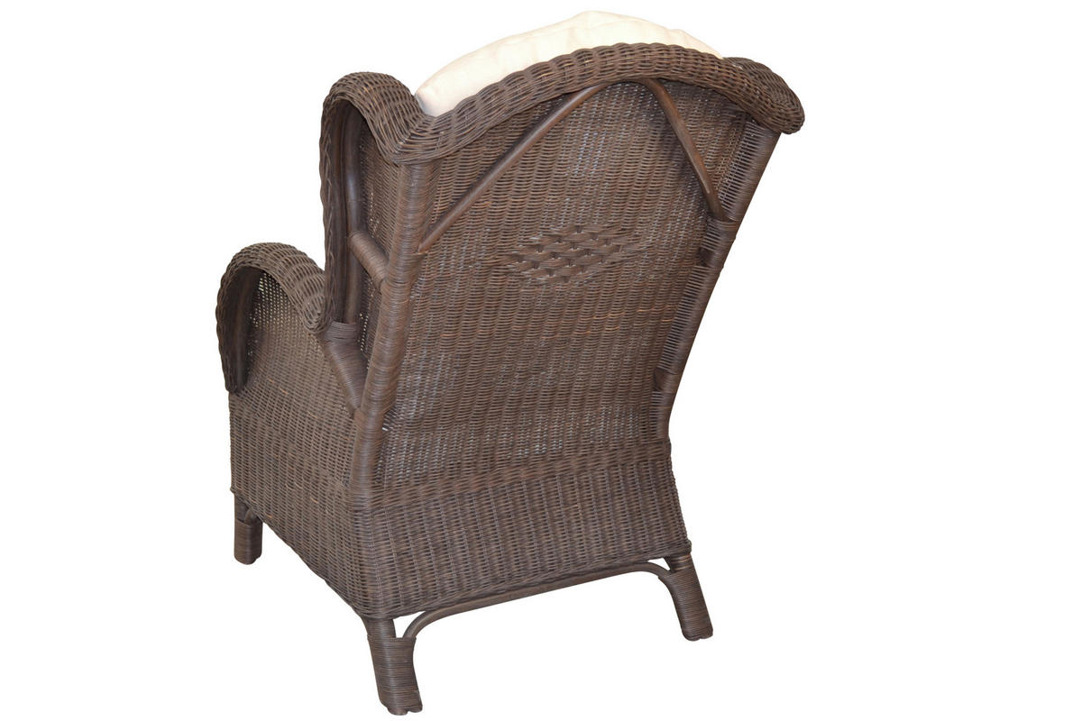 SESSEL Braun    - Creme/Braun, Natur, Holz/Textil (89/66/96cm) - MID.YOU