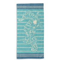 STRANDTÖRÖLKÖZŐ 90/180 cm kék, bézs  - bézs/kék, Konventionell, textil (90/180cm) - Esposa