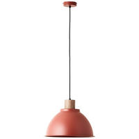 ZÁVĚSNÉ SVÍTIDLO, 38/120 cm  - červená, Basics, kov/dřevo (38/120cm)
