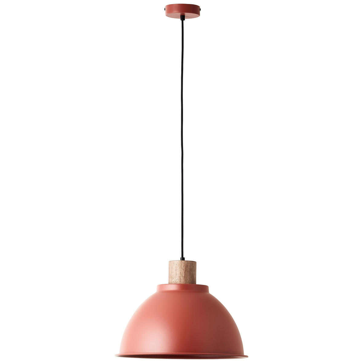 ZÁVĚSNÉ SVÍTIDLO, 38/120 cm  - červená, Basics, kov/dřevo (38/120cm)