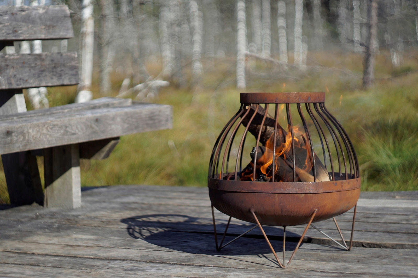 FEUERSCHALE SVENSKAV SOMMA 2540  - Rostfarben, Basics, Metall (45/45/42cm) - Ambia Garden