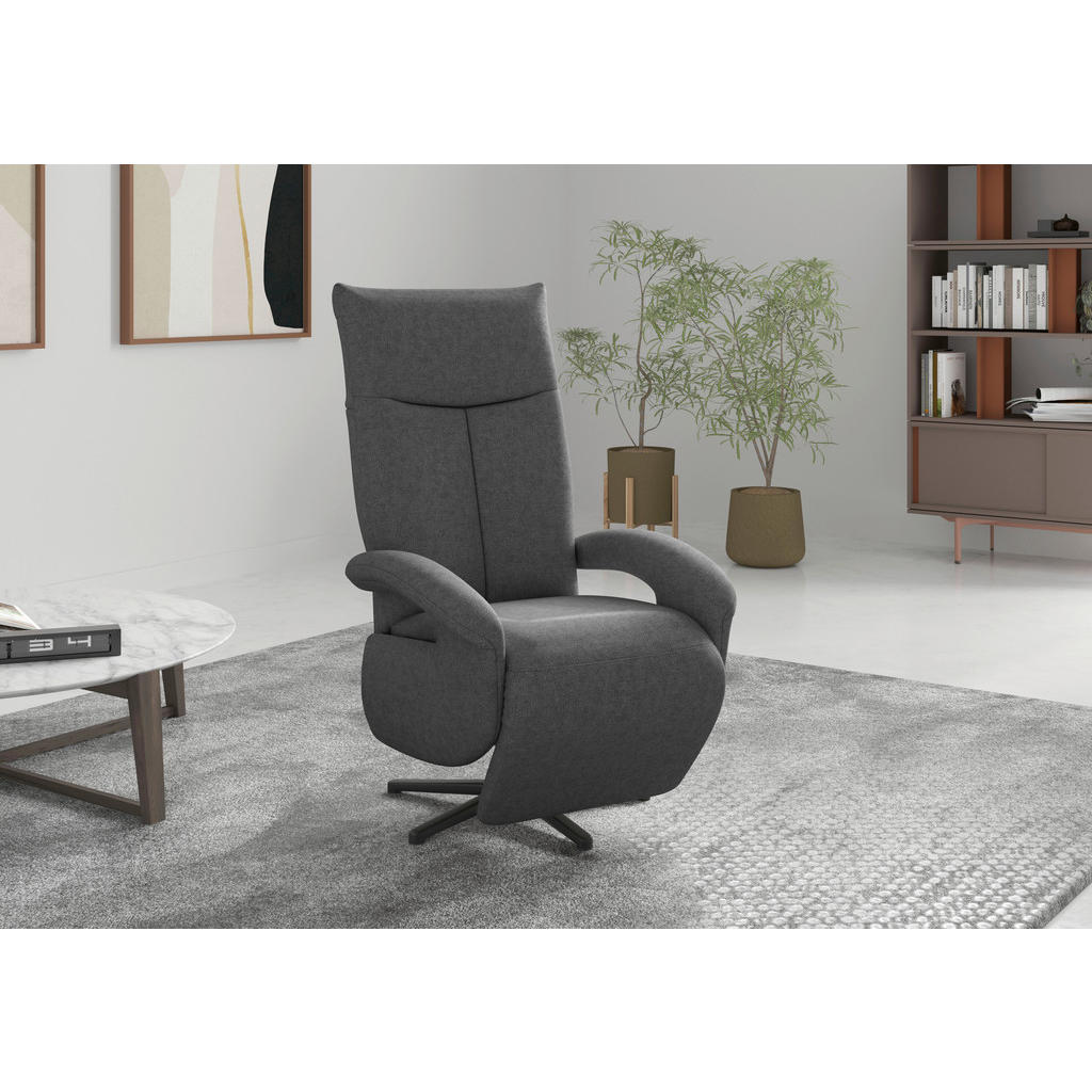 Sit & More RELAXAČNÉ KRESLO, textil, tmavosivá