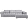 ECKSOFA  in Webstoff Hellgrau  304/218 cm  - Silberfarben/Hellgrau, MODERN, Kunststoff/Textil (304/218cm) - Carryhome