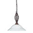 HÄNGELEUCHTE - Dunkelbraun/Weiß, LIFESTYLE, Glas/Metall (40cm) HÄNGELEUCHTE - Dunkelbraun/Weiß, LIFESTYLE, Glas/Metall (40cm)
