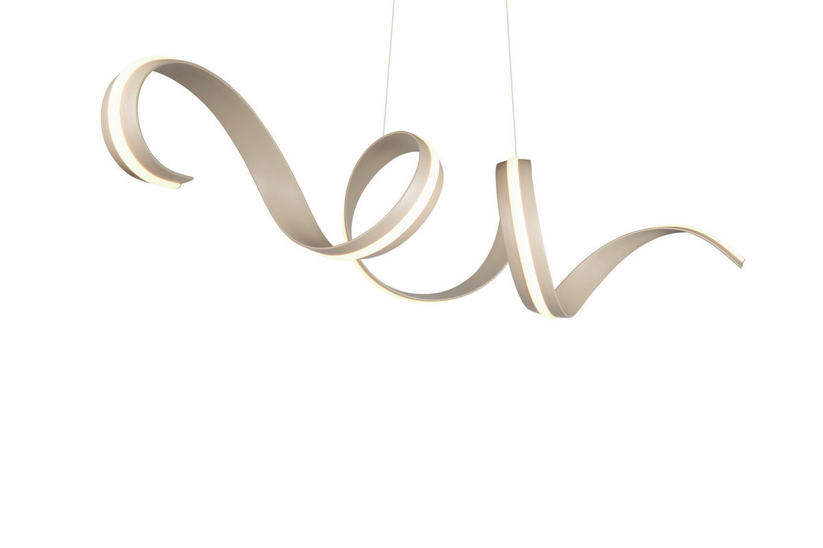 LED-HÄNGELEUCHTE 160/45/300 cm    - Beige/Weiß, Design, Kunststoff/Metall (160/45/300cm) - Cinque