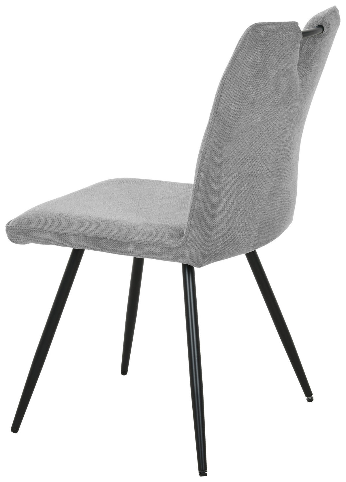 CHAISE  in Eisen Webstoff  - Schwarz/Grau, Modern, Textil/Metall (47/87/60cm) - Boxxx