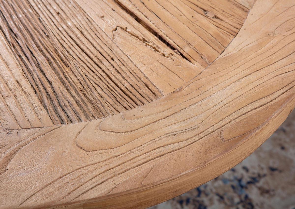 ESSTISCH Ulme massiv oval Ulmefarben, Goldfarben  - Ulmefarben/Goldfarben, LIFESTYLE, Holz/Metall (254/135/78cm) - Ambia Home