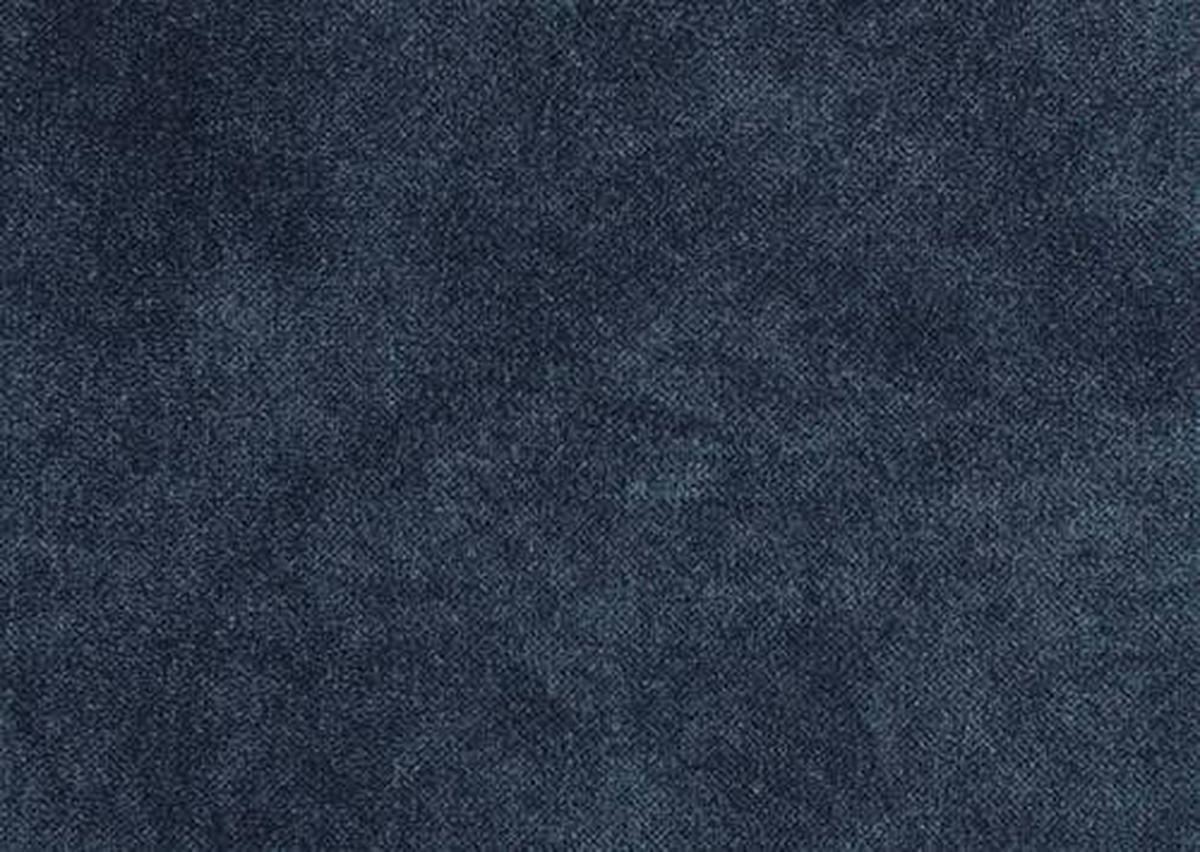 ECKSOFA Dunkelblau Velours  - Schwarz/Dunkelblau, Design, Textil/Metall (191/261cm) - Stylife