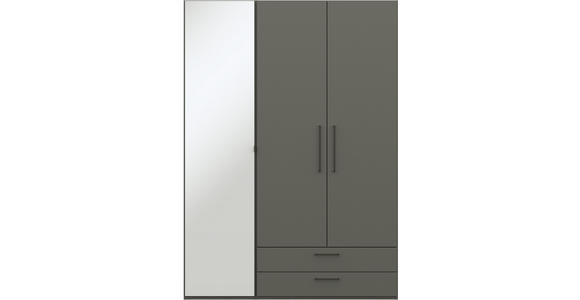 KLEIDERSCHRANK 3-türig Anthrazit  - Anthrazit, Design, Glas/Holzwerkstoff (152,6/213,6/59,3cm) - Cantus