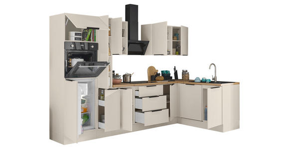 ECKKÜCHE 310/175 cm  in Kaschmir  - Kaschmir/Schwarz, Basics, Holzwerkstoff/Metall (310/175cm) - Xora