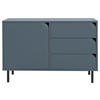 SIDEBOARD  in 118/77/43 cm  - Schwarz/Dunkelblau, Design, Holzwerkstoff/Metall (118/77/43cm)