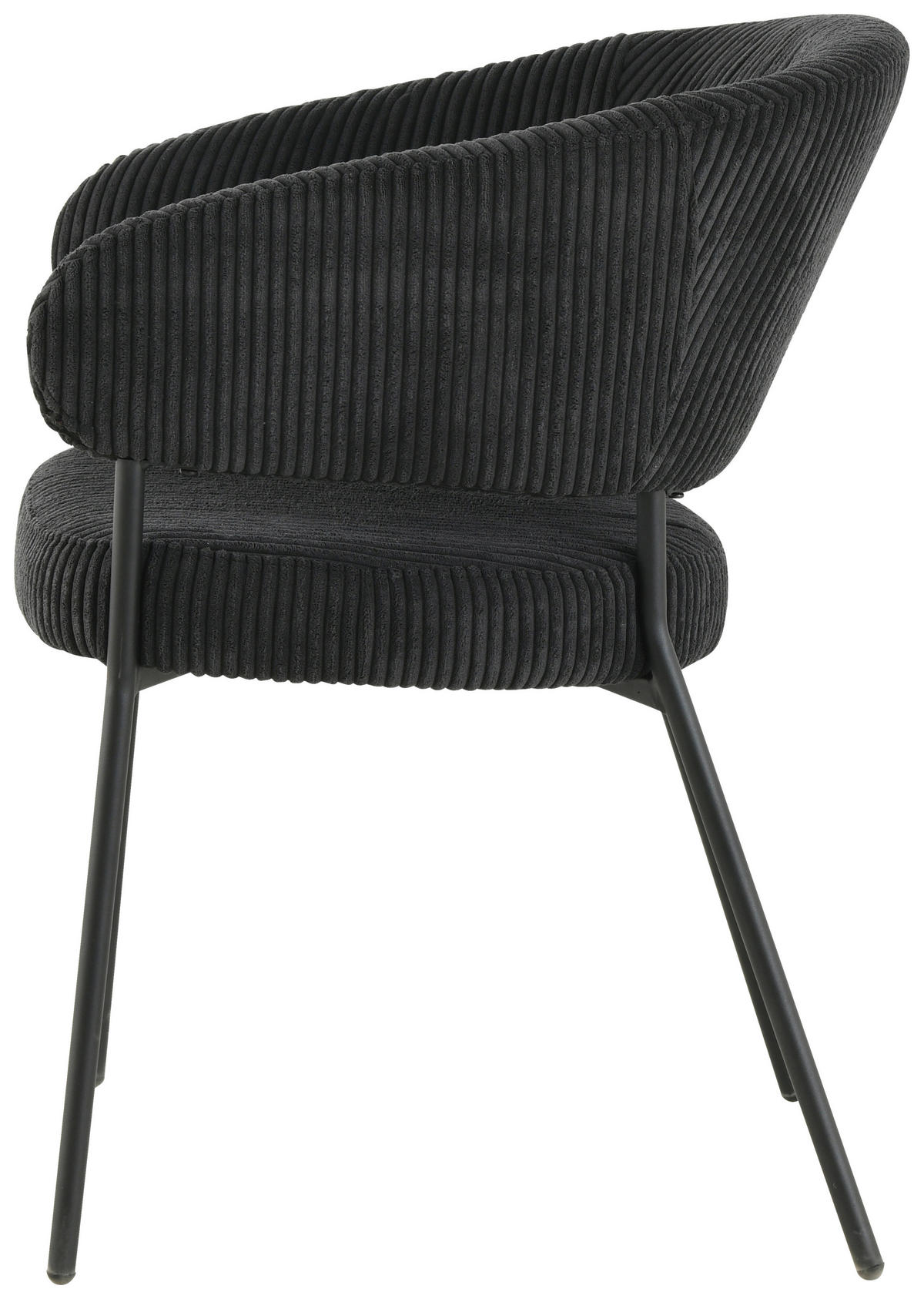 ARMLEHNSTUHL  in Eisen Cord  - Schwarz, LIFESTYLE, Holz/Textil (60/81/60cm) - Livetastic