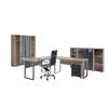 BÜRO erweiterbar, in verschiedenen Holz-Dekoren erhältlich, Schreibtisch seitenverkehrt montierbar, abschließbar Sonoma Eiche, Anthrazit Hochglanz - Anthrazit Hochglanz/Sonoma Eiche, MODERN, Holzwerkstoff - MID.YOU