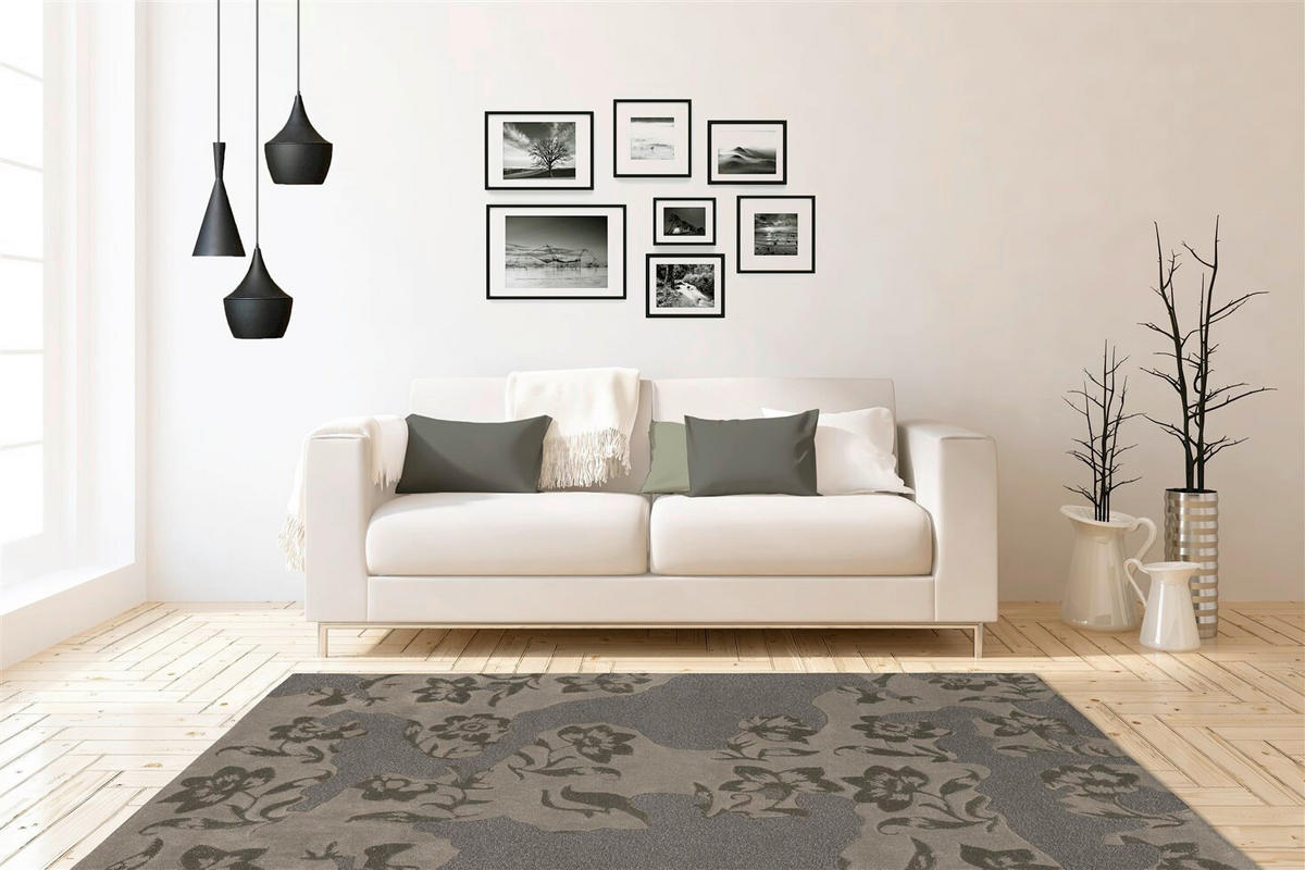 FLACHWEBETEPPICH  Wohnzimmer 120/180 cm Grau, Taupe rechteckig  - Taupe/Grau, Basics, Textil (120/180cm) - Kayoom