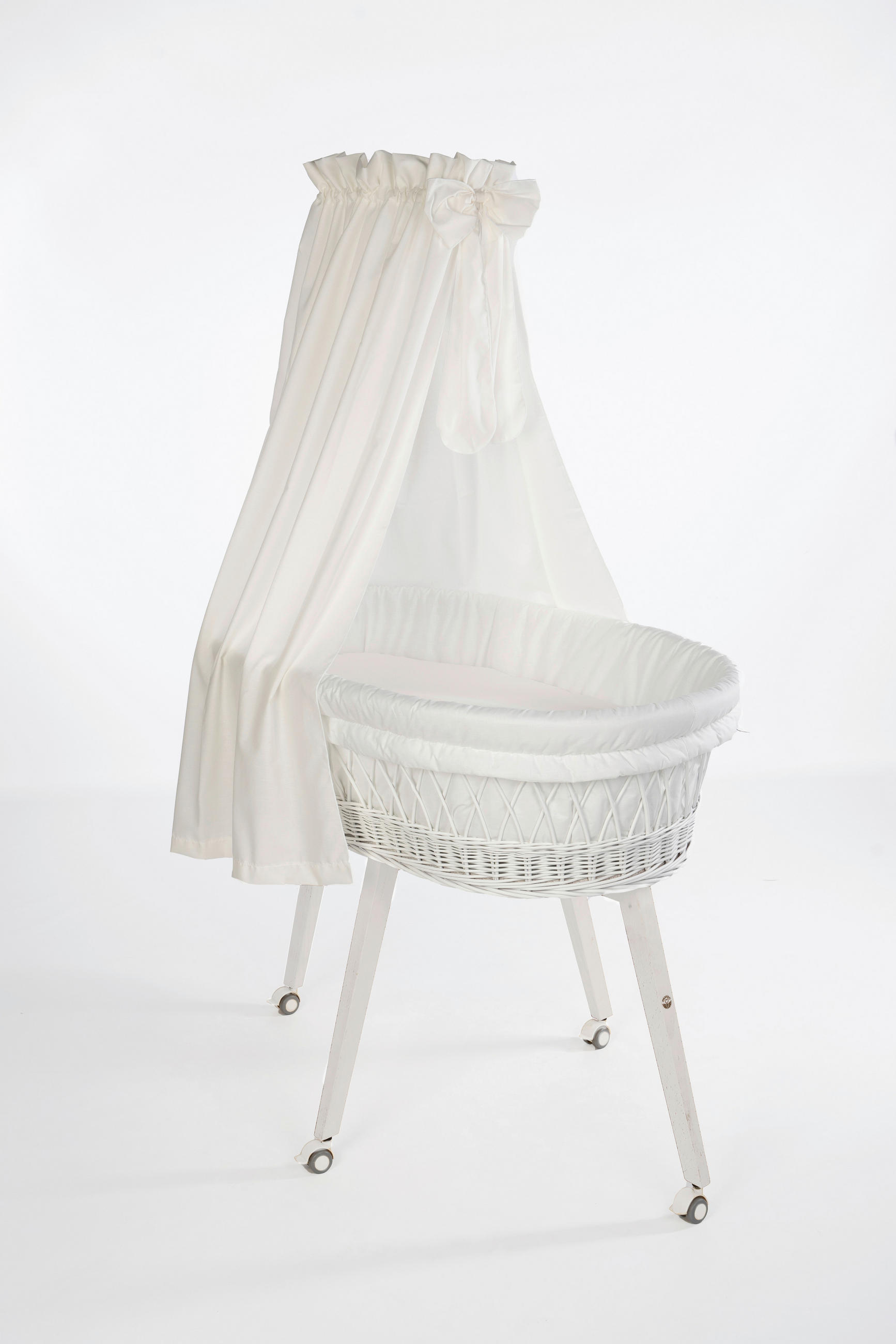 STUBENWAGEN-KOMPLETTSET Babybett Lounge Weiß Buche  Creme, Weiß  - Creme/Weiß, Basics, Holz/Textil (60/167/100cm) - Mionido