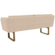 SITZBANK 224/91/69 cm Flachgewebe Creme massiv Holz  - Eichefarben/Creme, Design, Holz/Textil (224/91/69cm) - Valnatura