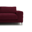 ECKSOFA  in Flachgewebe Rot  177/253 cm  - Rot/Schwarz, Design, Textil/Metall (177/253cm) - Dieter Knoll