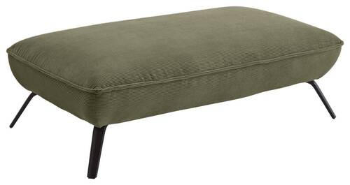 HOCKER in Textil Grau  - Schwarz/Grau, Design, Textil/Metall (142/43/80cm) - Moderano