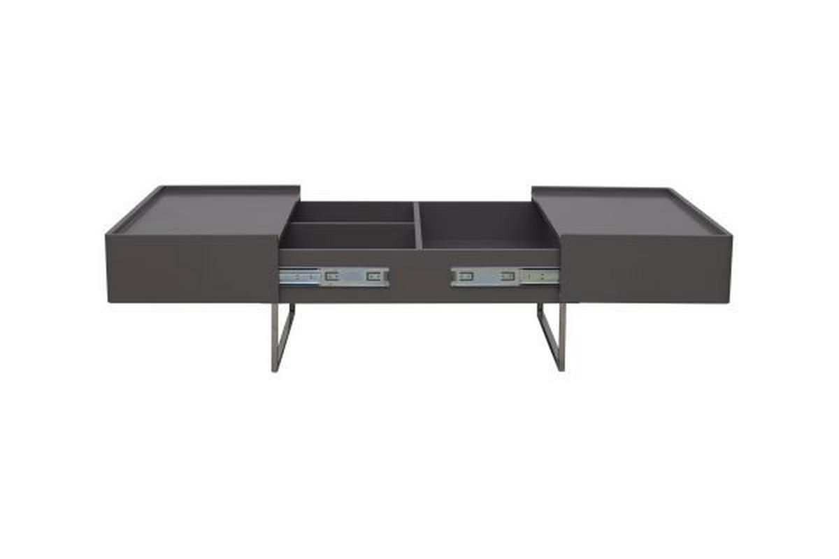 SOFFBORD i trämaterial 80/80/34,50 cm  - stålfärgad/grå, Design, metall/trämaterial (80/80/34,50cm) - Novel