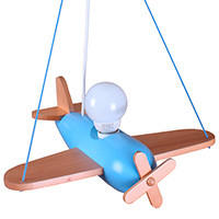 KINDERHÄNGELEUCHTE 42/41/75 cm   - Blau/Naturfarben, Basics, Holz (42/41/75cm)