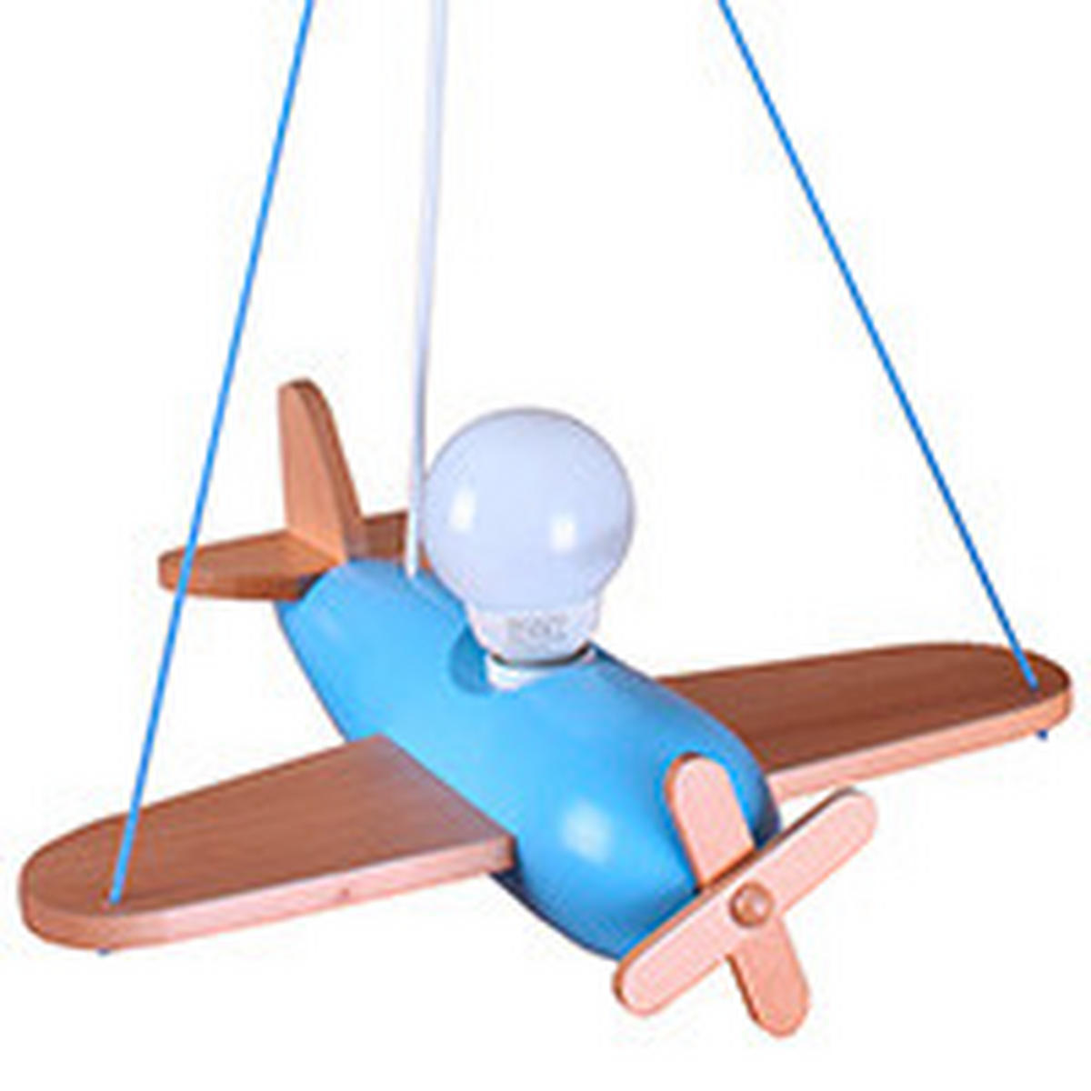 KINDERHÄNGELEUCHTE 42/41/75 cm   - Blau/Naturfarben, Basics, Holz (42/41/75cm)