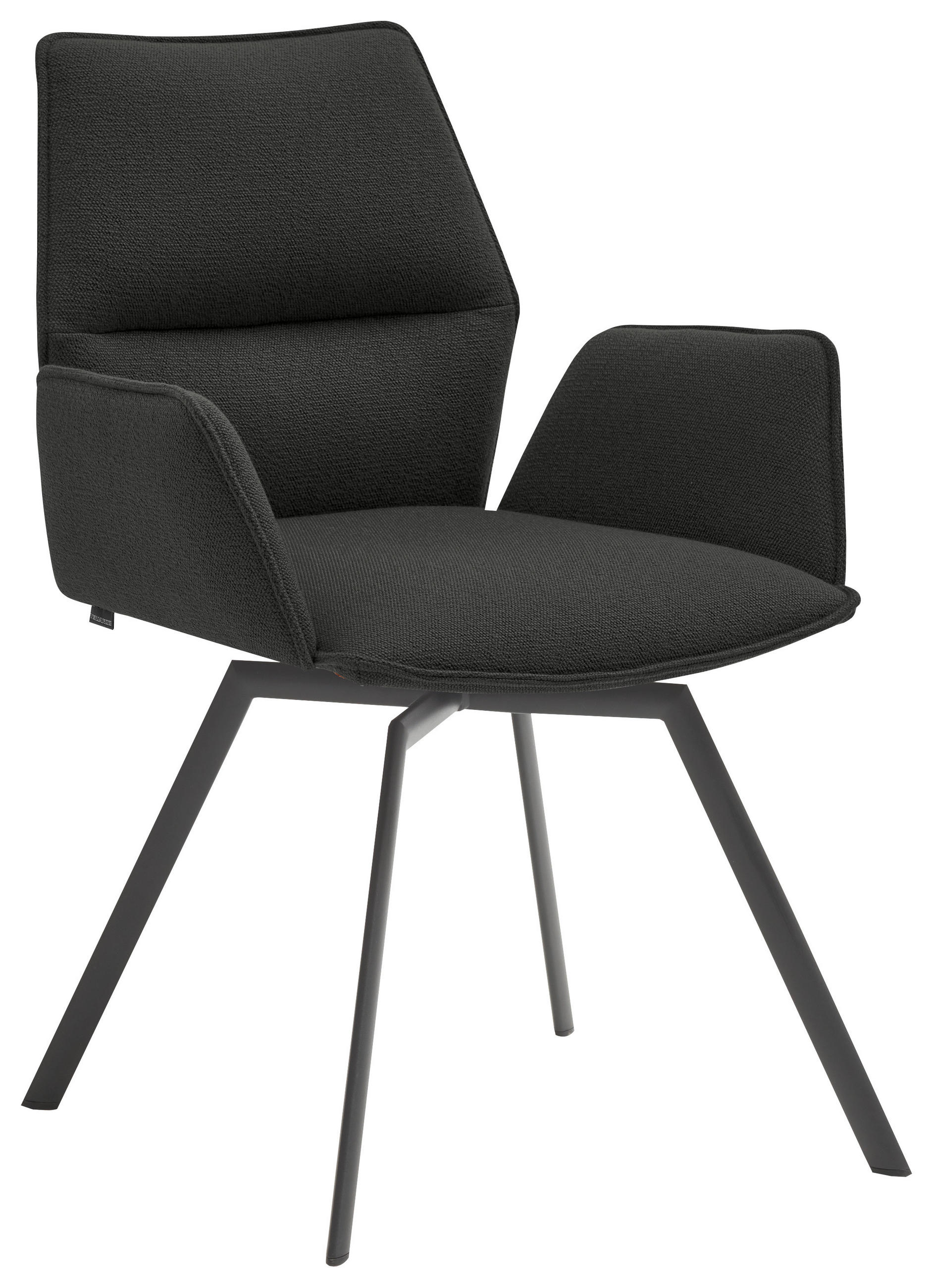 ARMLEHNSTUHL  in Stahl  - Anthrazit, Design, Textil/Metall (63/86/60cm) - Venjakob