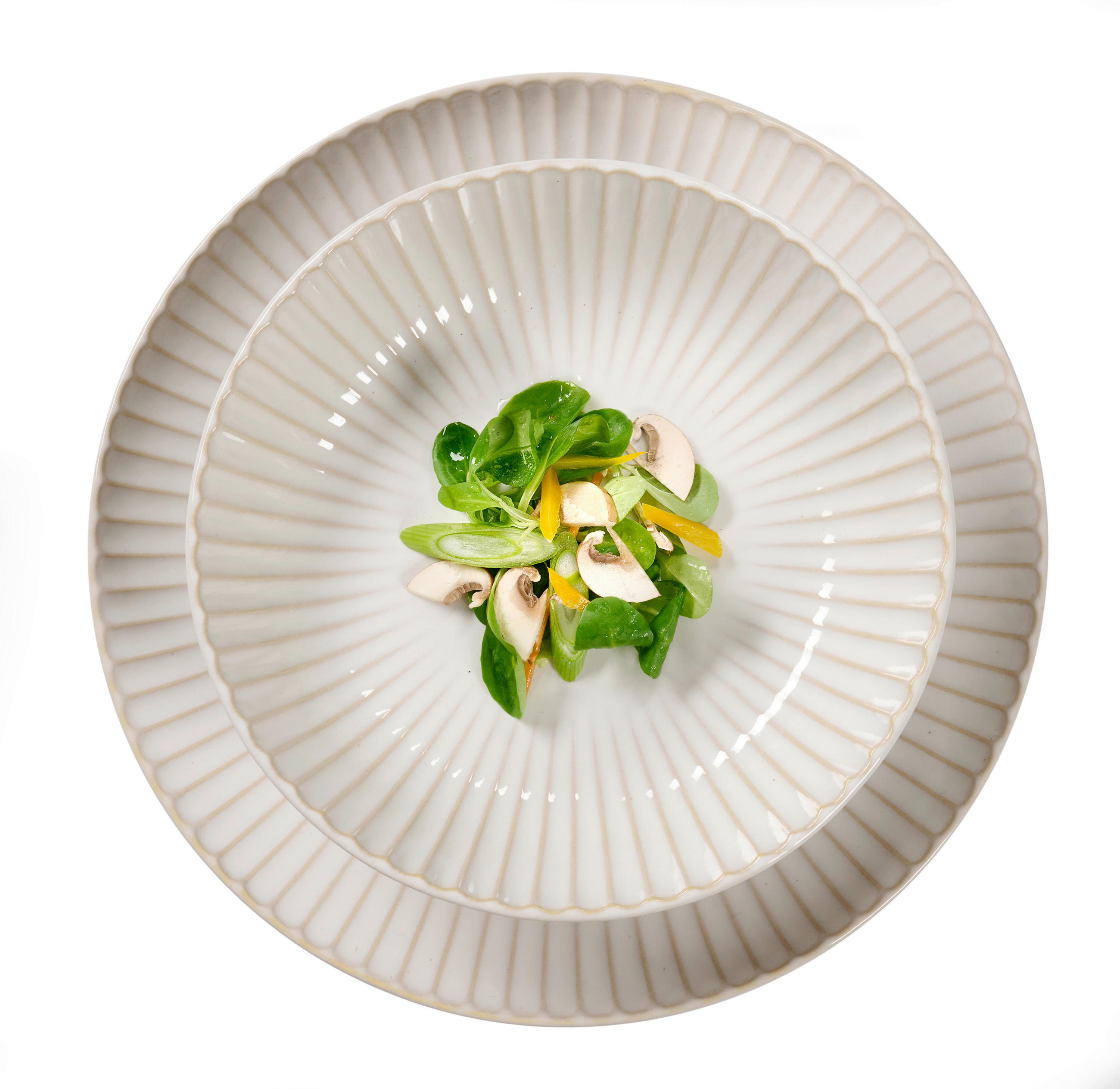 TAFELSERVICE Creme 8-teilig Milla  - Creme, KONVENTIONELL, Keramik (28/19/28cm) - Ritzenhoff Breker