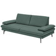 3-SITZER-SOFA in Leder Opal  - Opal/Schwarz, Design, Leder/Metall (222/86/104cm) - Dieter Knoll